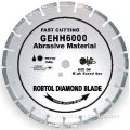 Hand-held high speed laser welded diamond blade for long life cutting abrasive material--GEHH